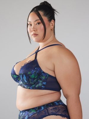 Baroque Butterfly Lace Quarter-Cup Bra