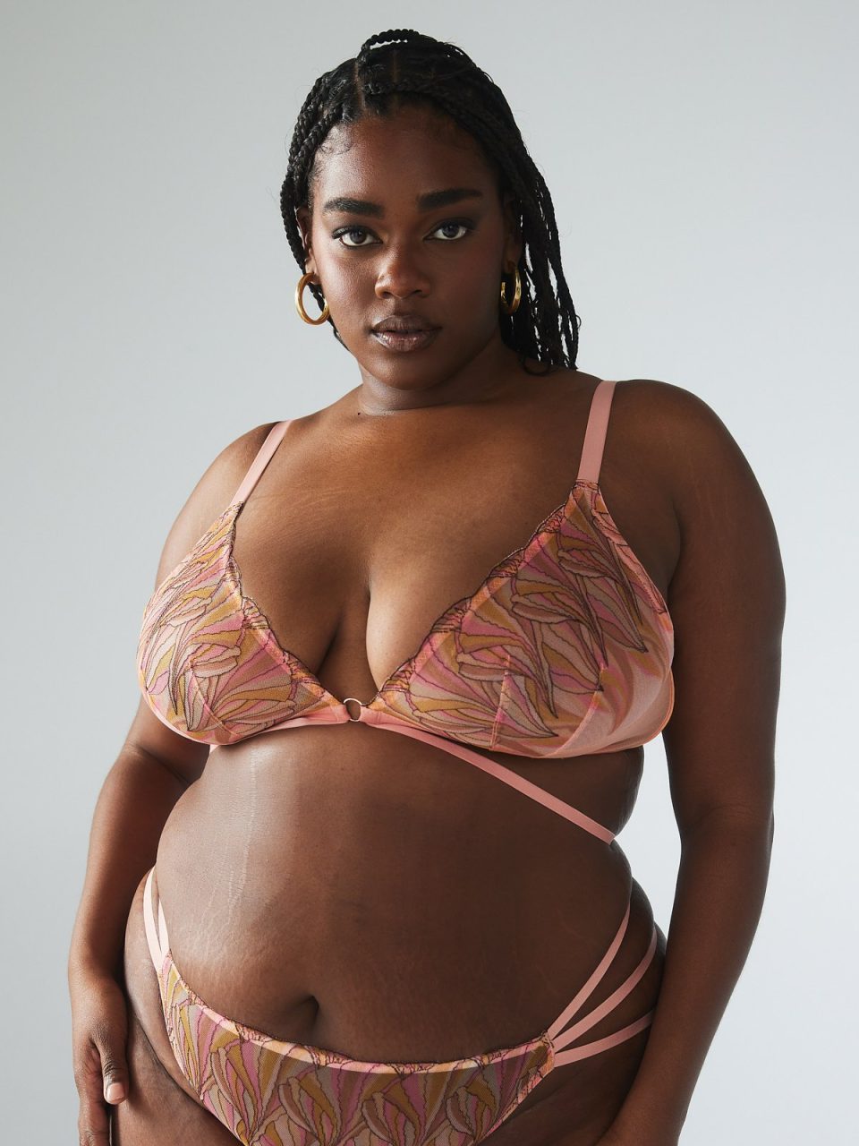 Beneath The Surface Embroidered Triangle Bralette