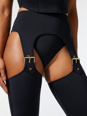 Body Flaunt Buckle Garter Legging