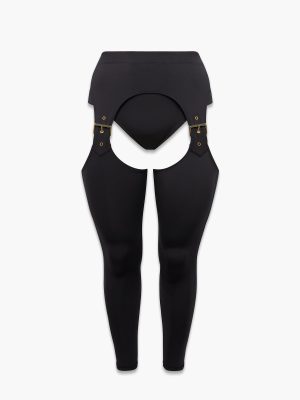 Body Flaunt Buckle Garter Legging