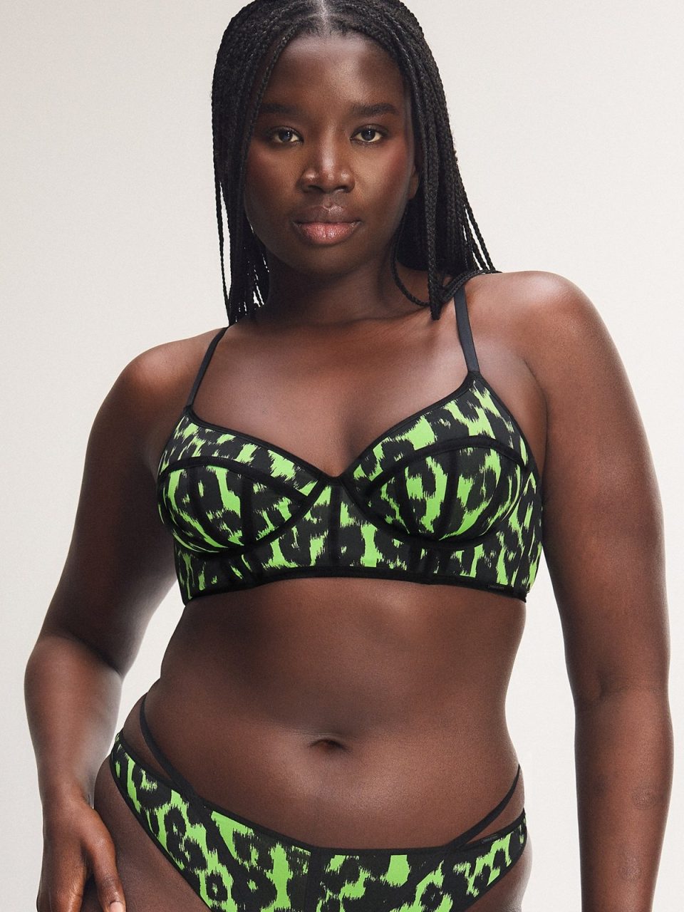 City Kitty Unlined Longline Demi Bra