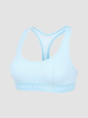 Cotton Essentials Logo-Trim Racerback Bralette
