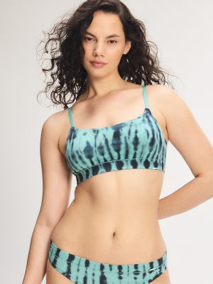 Cotton Essentials Tie-Dye Scoop-Neck Bralette