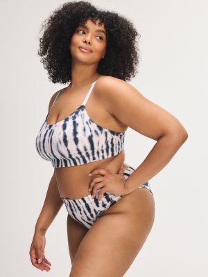 Cotton Essentials Tie-Dye Scoop-Neck Bralette