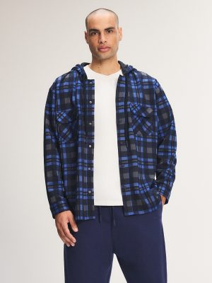 Faded Feels Hooded Button Up Shirt