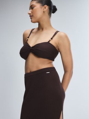 Featherweight Knit Twist Top