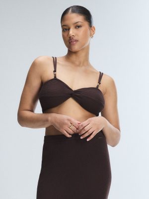 Featherweight Knit Twist Top