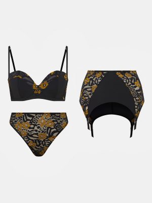 Feline Floral 3-Piece Set