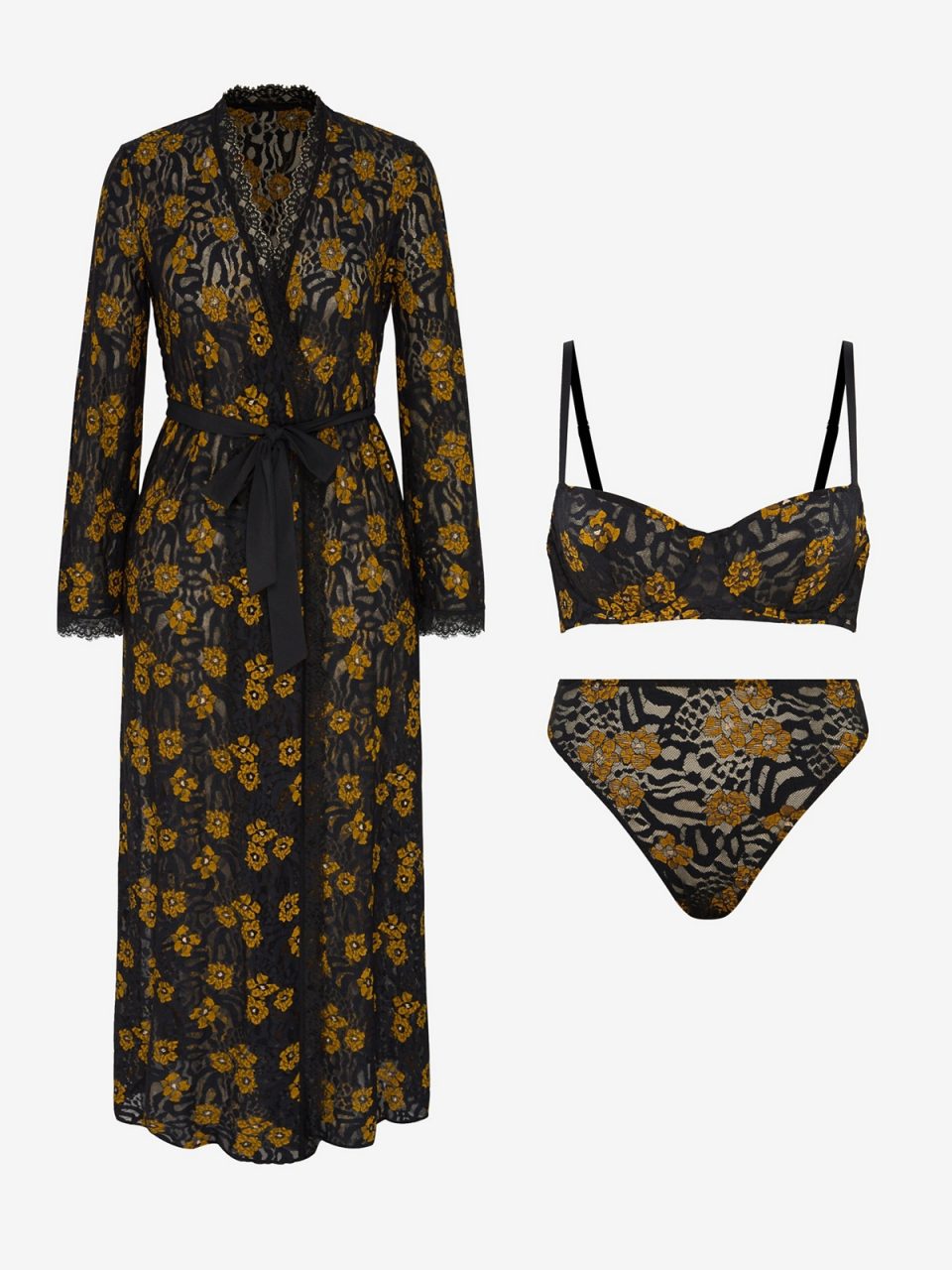 Feline Floral 3-Piece Set
