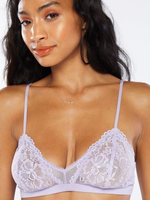 Floral Lace & Mesh Bralette