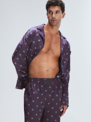 Satin Foulard Sleep Shirt