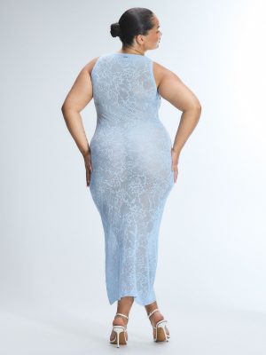 Luxe Lace Sheer Knit Column Dress