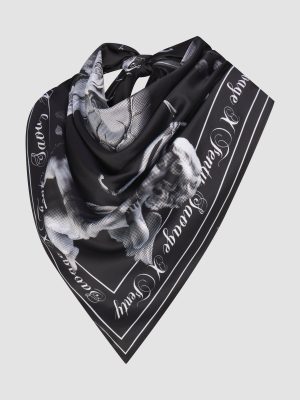 Midnight Rose Satin Scarf