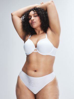 NEW Microfiber Bridal Thong Panty