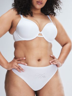 NEW Microfiber Bridal Thong Panty