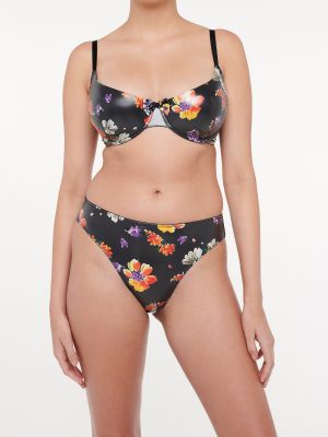 Night Blooms High-Leg Bikini