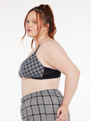 Remixed Plaid Bralette
