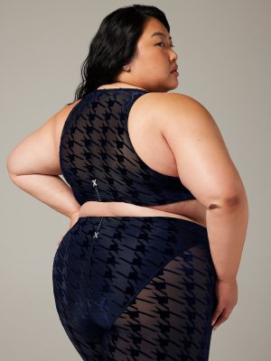 Risque Taker Houndstooth Medium-Impact Sports Bra