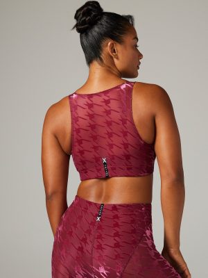 Risque Taker Houndstooth Medium-Impact Sports Bra