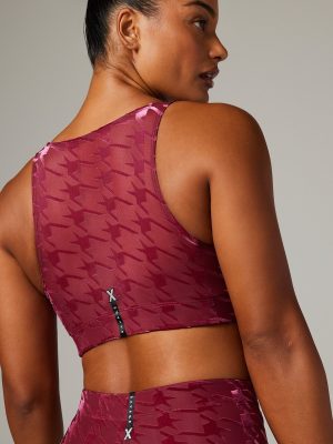 Risque Taker Houndstooth Medium-Impact Sports Bra