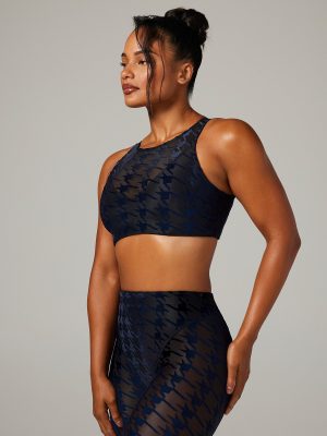 Risque Taker Houndstooth Medium-Impact Sports Bra