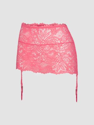 Romantic Corded Lace Metallic Garter Skirt