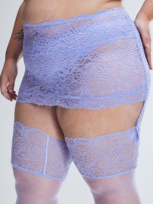 Romantic Corded Lace Metallic Garter Skirt