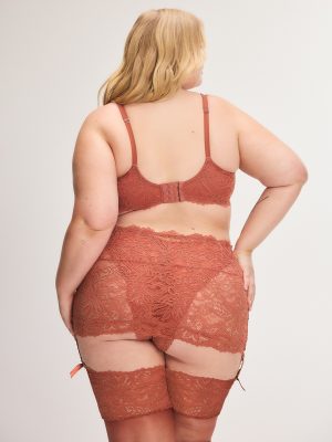 Romantic Corded Lace Metallic Garter Skirt