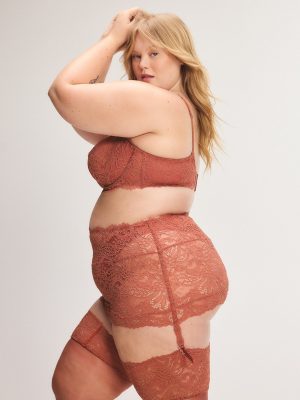 Romantic Corded Lace Metallic Garter Skirt