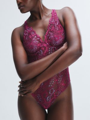 Romantic Corded Lace Underwire Teddy