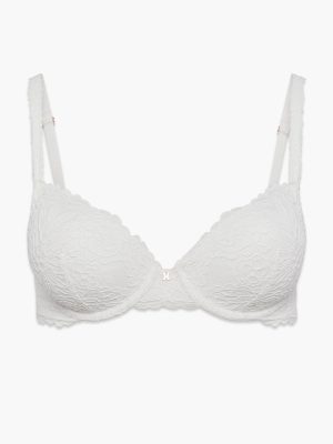 Romantic Corded Lace Metallic Padded Demi Bra