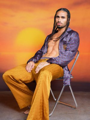 Satin Foulard Sleep Shirt