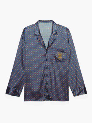 Satin Foulard Sleep Shirt