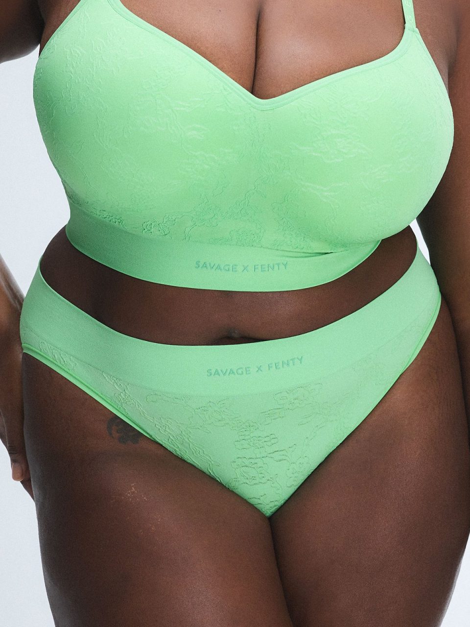 Seamless Floral High-Waist Bikini Panty