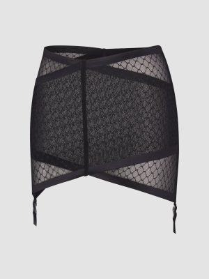 Show N’ Tell Mesh Garter Skirt