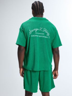 Terry Ease Button-Up Shirt