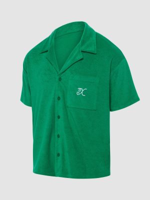 Terry Ease Button-Up Shirt