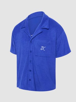 Terry Ease Button-Up Shirt