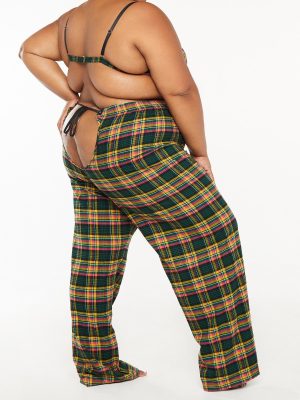 Tied Up Tartan Open-Back PJ Pant