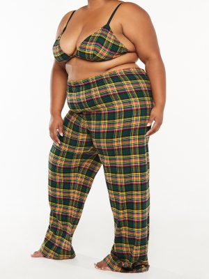 Tied Up Tartan Open-Back PJ Pant