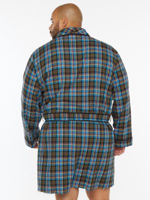 Tied Up Tartan Short Robe