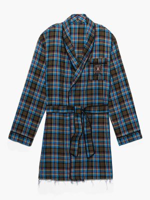 Tied Up Tartan Short Robe