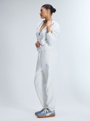 Weekender Terry Bridal Zip-Up Hoodie with Embroidered Logo