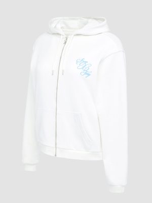 Weekender Terry Bridal Zip-Up Hoodie with Embroidered Logo